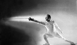 Edoardo Mangiarotti, one of the athletes who has appeared at the most Olympic games.