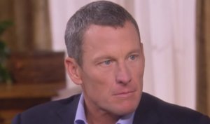 Lance Armstrong during an interview.