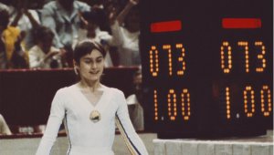 Nadia Comaneci, one of the greatest Olympic athletes in history.