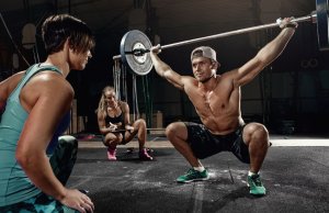 People doing a CrossFit workout.