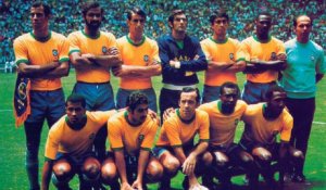 The Brazilian team at the 1970 World Cup.