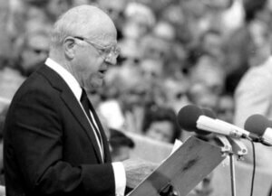 Avery Brundage giving a speech.