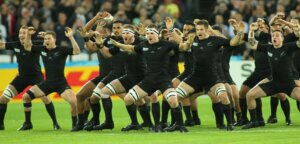 The All Blacks performing the Haka.
