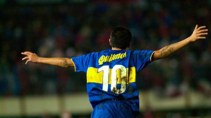 Juan Román Riquelme wearing the Boca Juniors jersey with the number ten