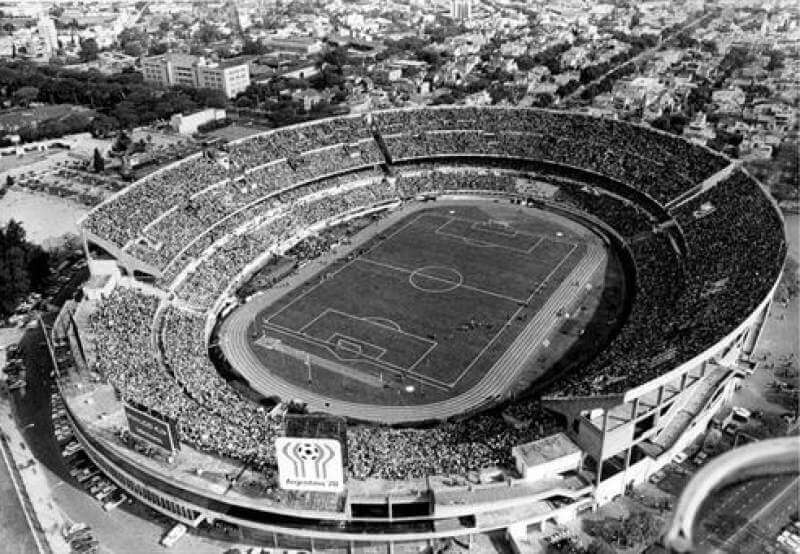 Top view of the Monumental Stadium, home of the River Plate