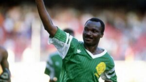 Roger Milla, one of the soccer players with the longest careers.