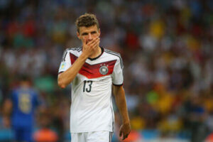 Thomas Muller playing for Germany.