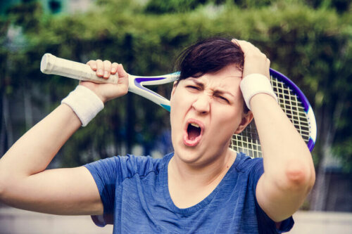 A mad tennis player.