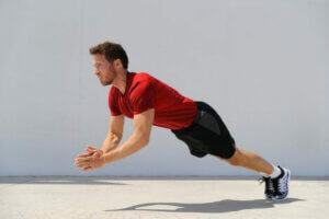 Explosive exercises - clap push-ups.