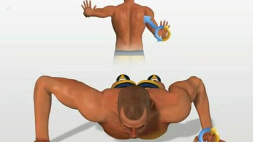 A man doing Spartan push-ups, one of the most popular CrossFit exercises.