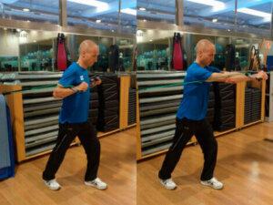 Chest press exercises.