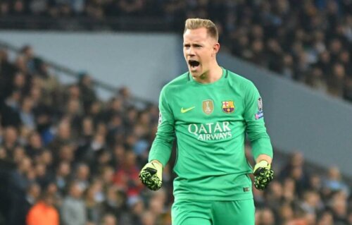 Marc-André ter Stegen in a match.