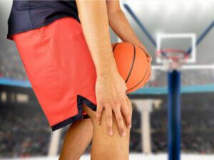 A basketball player with patellar tendonitis.
