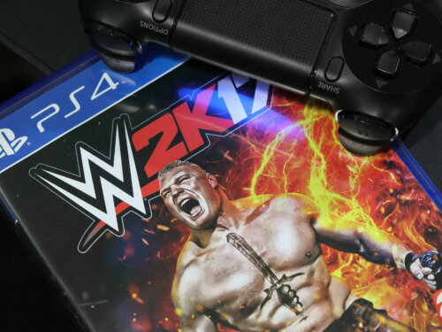 The PS4 game WWE 2K17.