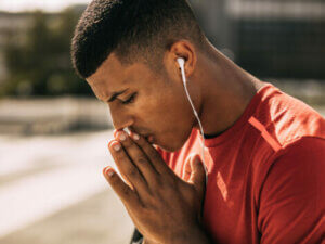 A sportsman dealing with a mental challenge