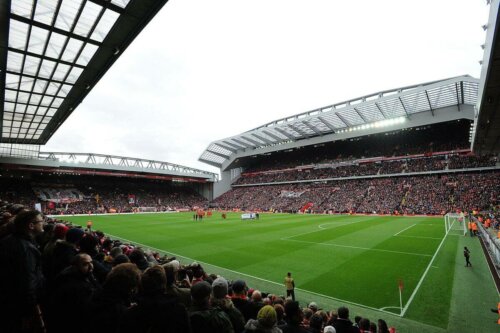 Anfield soccer stadium.
