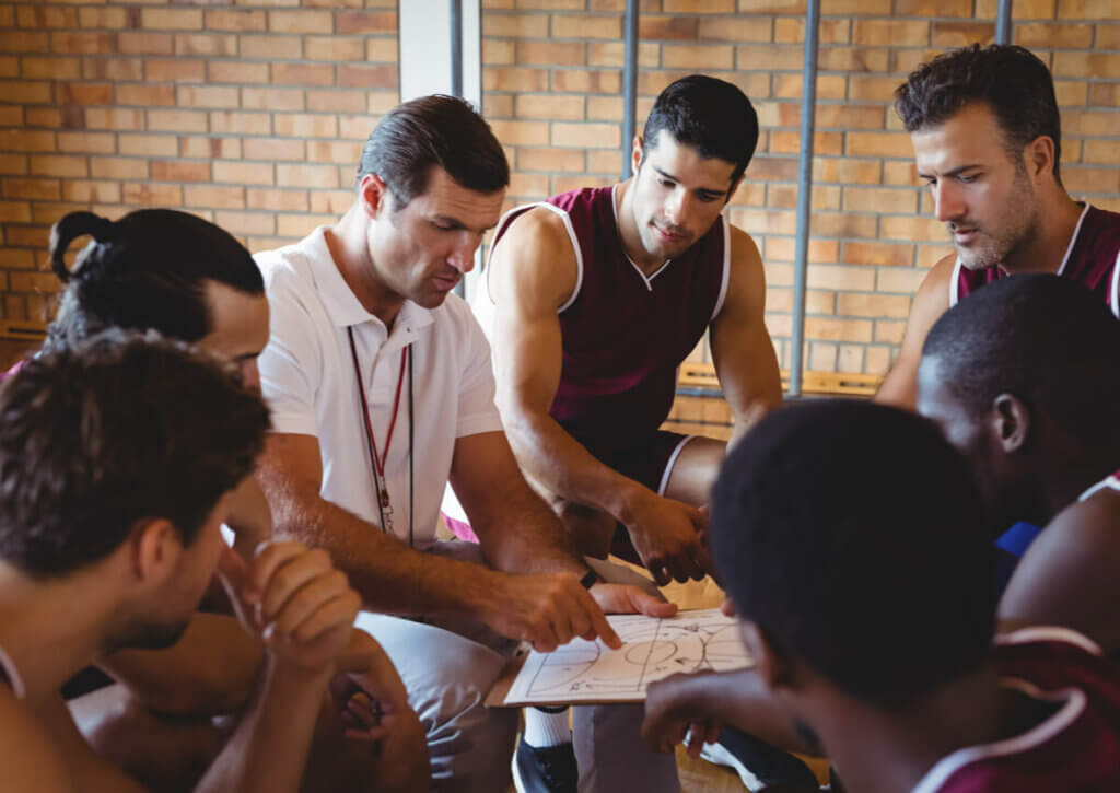 basketball team huddle motivational