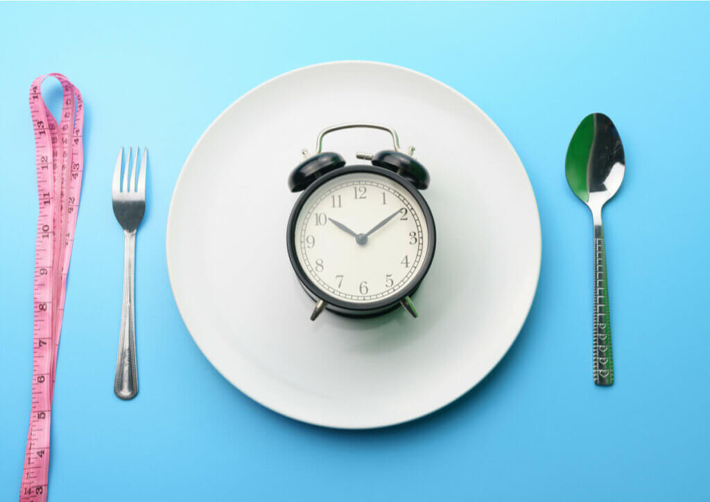 timed fasting empty plate clock