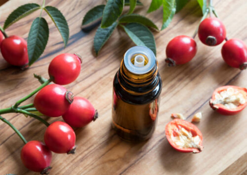 A small bottle of oil.