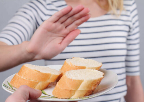 A woman saying no to white bread.