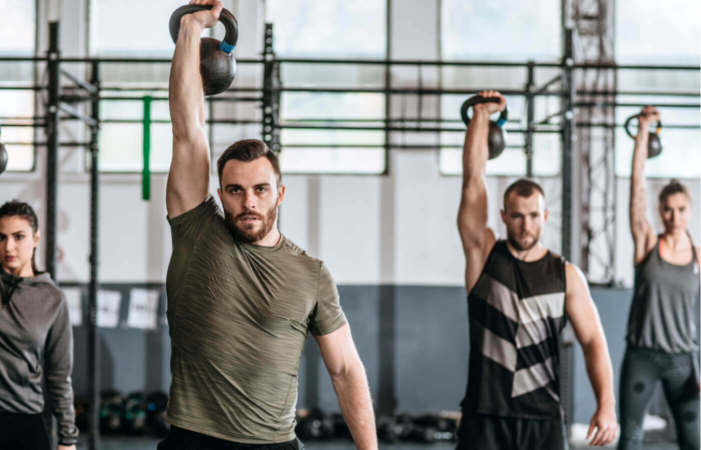 Crossfit kettlebell exercise