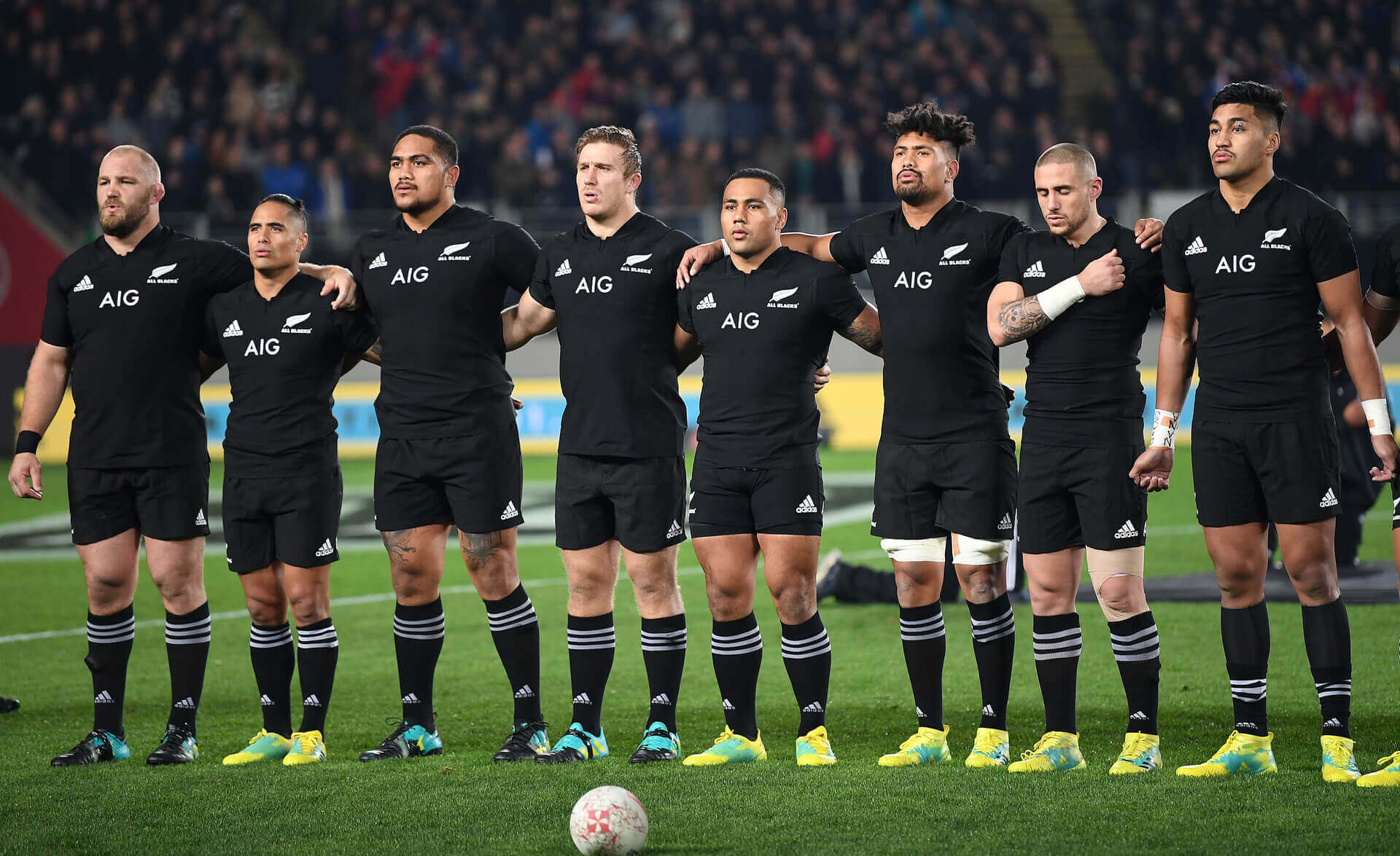 The New Zealand All Blacks.