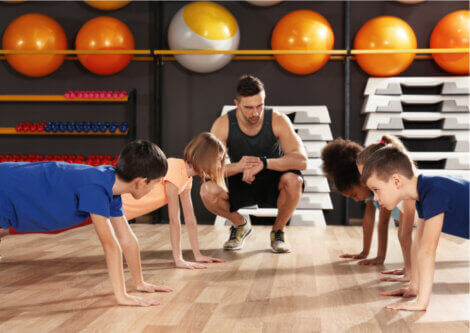 Group exercises can be great to keep kids motivated.