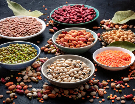 Legumes on a vegan diet.