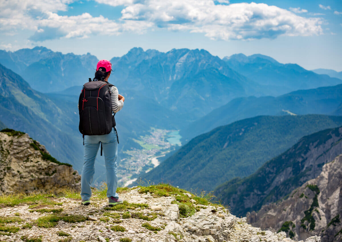 woman hiking