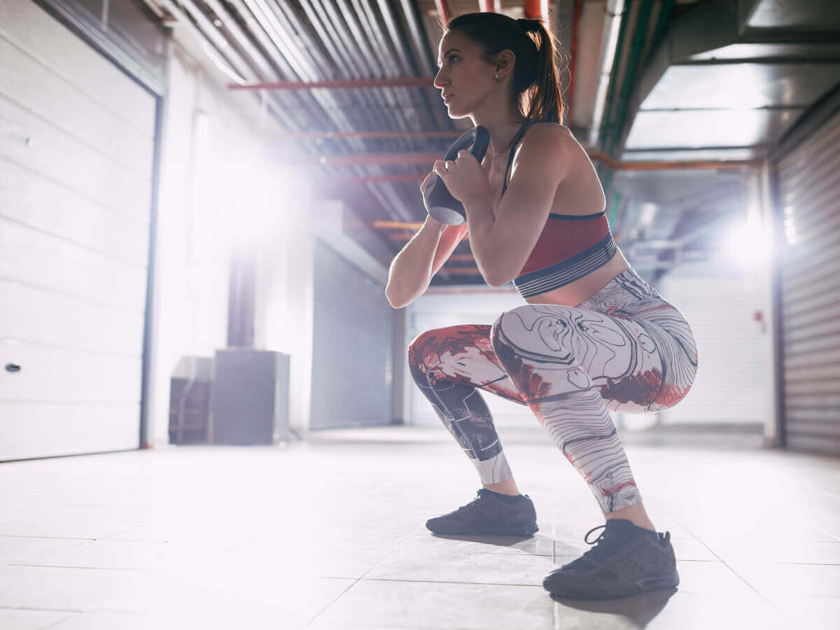 woman squats