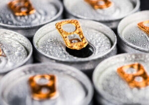 A group of energy drinks.