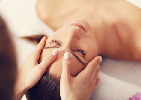 Woman getting massage