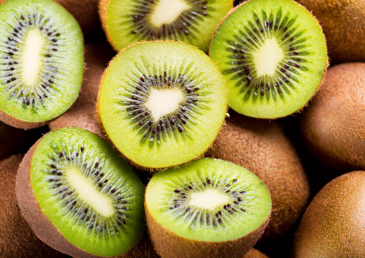 Kiwis, which are rich in vitamins.