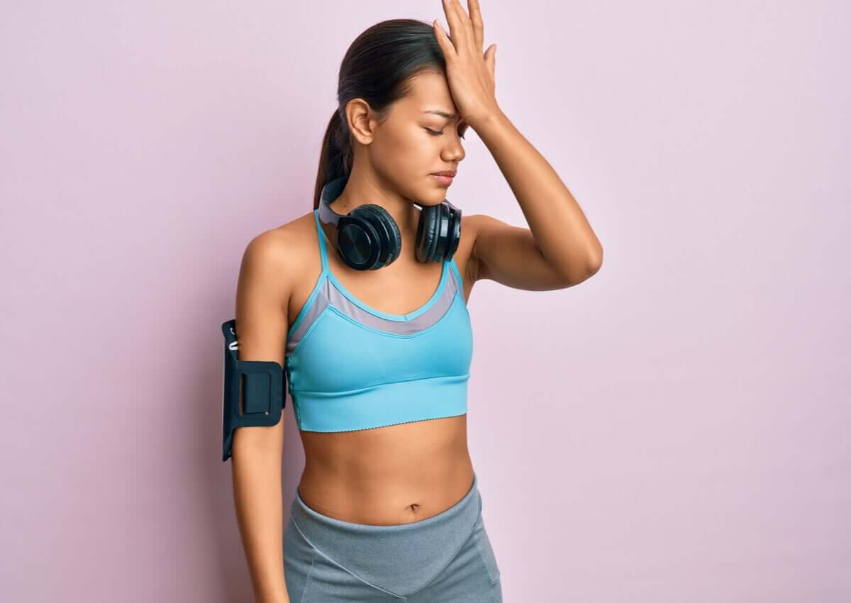 An athlete dealing with mistakes.