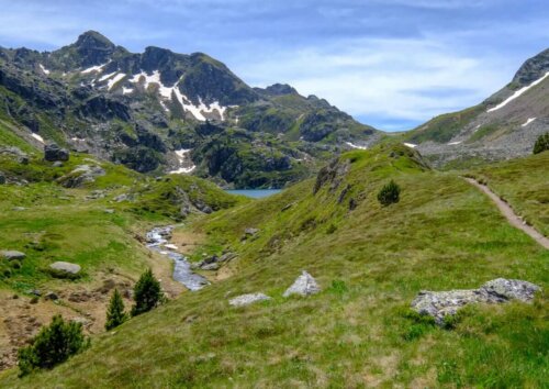 Hiking in the French Pyrenees; photo of mountains
