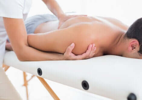 A man receiving a massage.