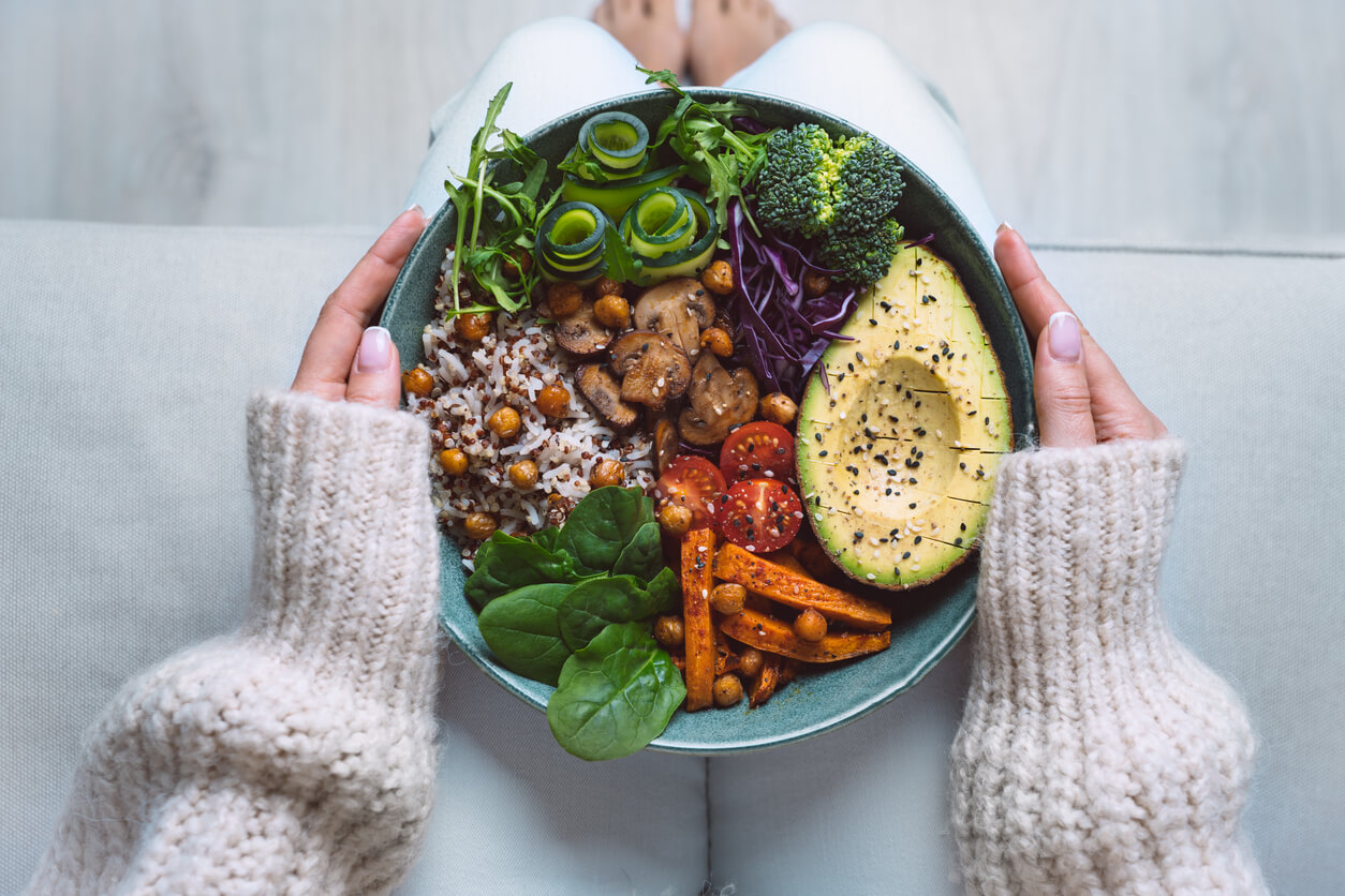 A healthy plate of food.